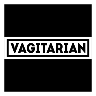 Vagitarian Decal (White)